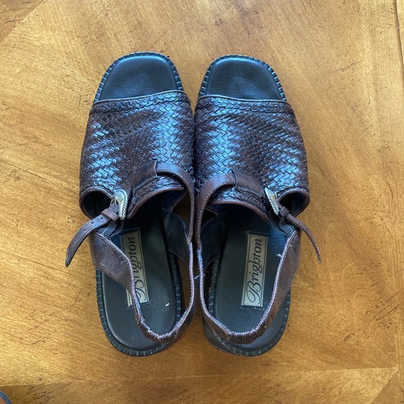 Brighton Sandals 9 Dark Brown Leather - Picture 2 of 4